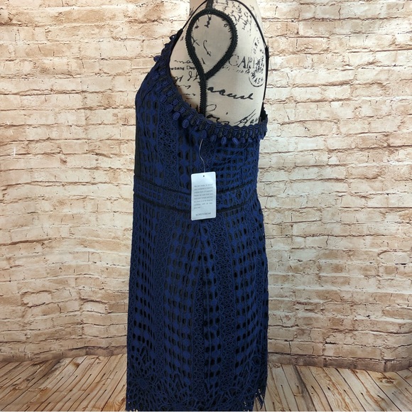 New Harlyn Chiffon Lace a halter Dress Large - Picture 8 of 12